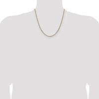 14k Yellow Gold with Rhodium 1.65mm Singapore Chain-PEN334-20