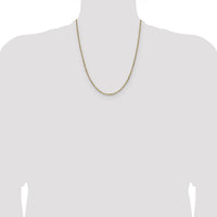 14k Yellow Gold with Rhodium 1.65mm Singapore Chain-PEN334-22