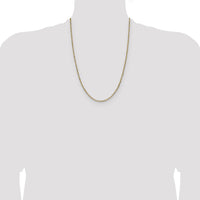 14k Yellow Gold with Rhodium 1.65mm Singapore Chain-PEN334-24