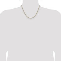 14k Yellow Gold with Rhodium 1.9mm Singapore Chain-PEN335-18