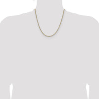 14k Yellow Gold with Rhodium 1.9mm Singapore Chain-PEN335-20