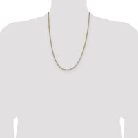 14k Yellow Gold with Rhodium 1.9mm Singapore Chain-PEN335-24