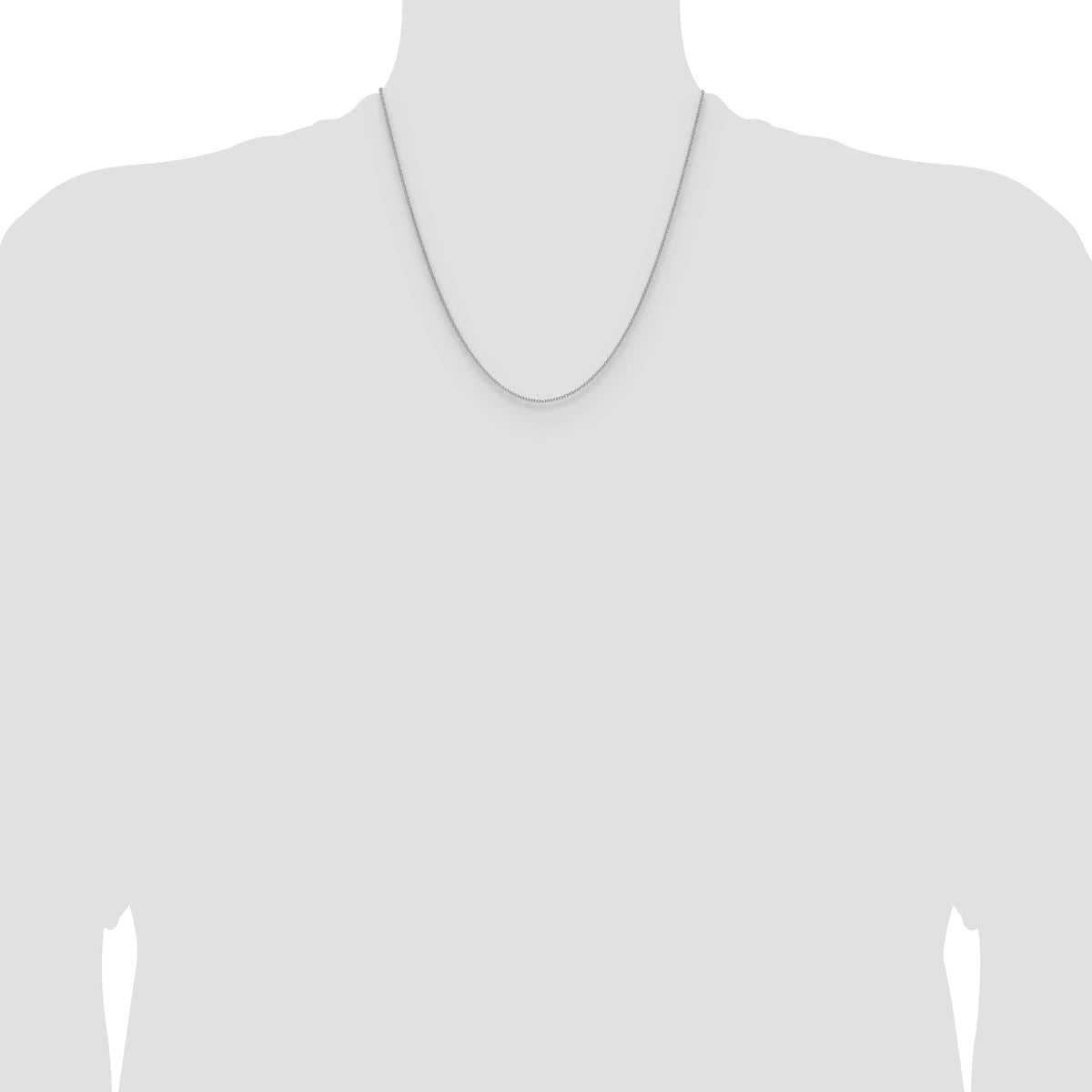 14k White Gold 1.5mm Cable Chain-PEN336W-20