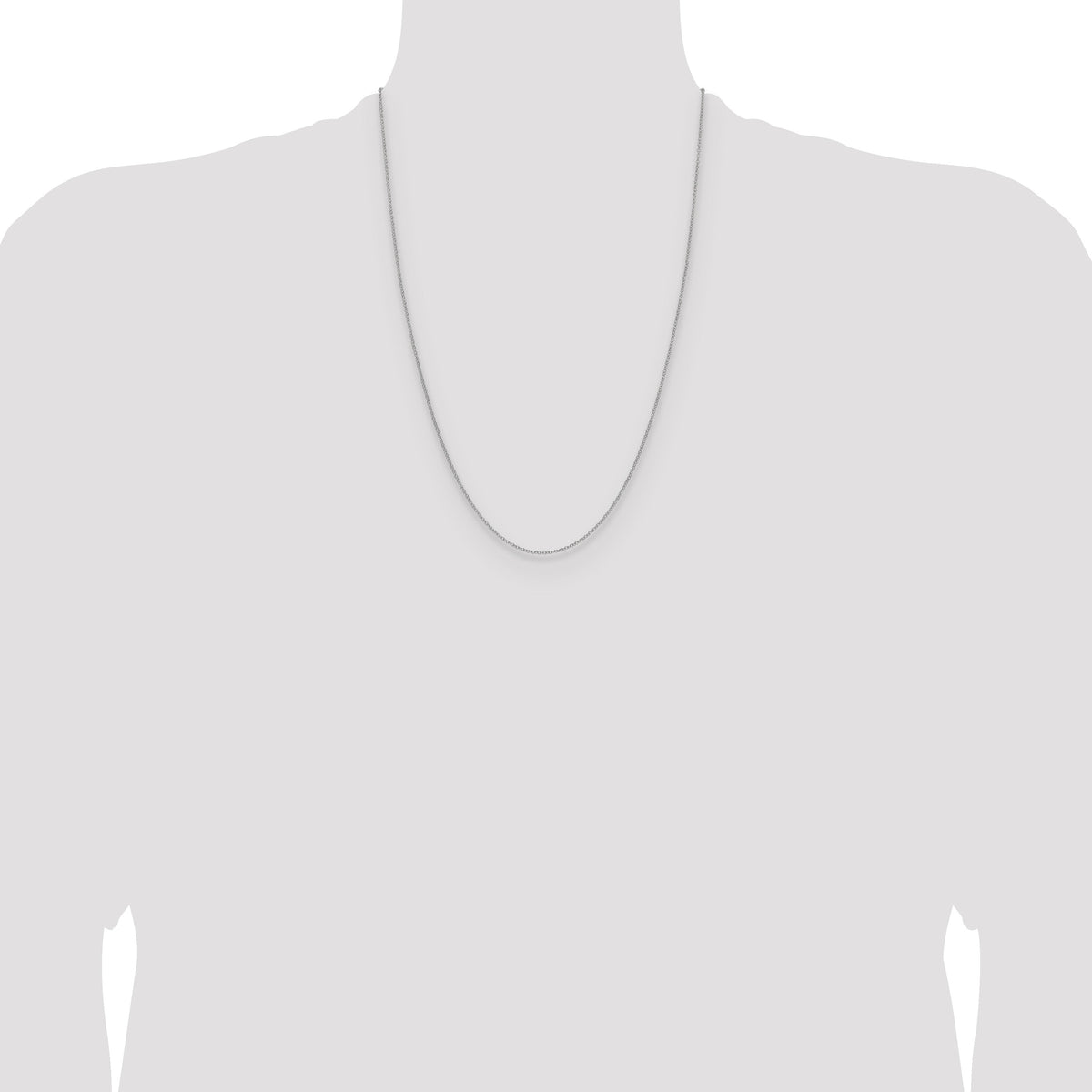 14k White Gold 1.5mm Cable Chain-PEN336W-24