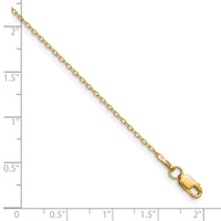 14k .8mm Forzantine Cable Chain Anklet-PEN337-9