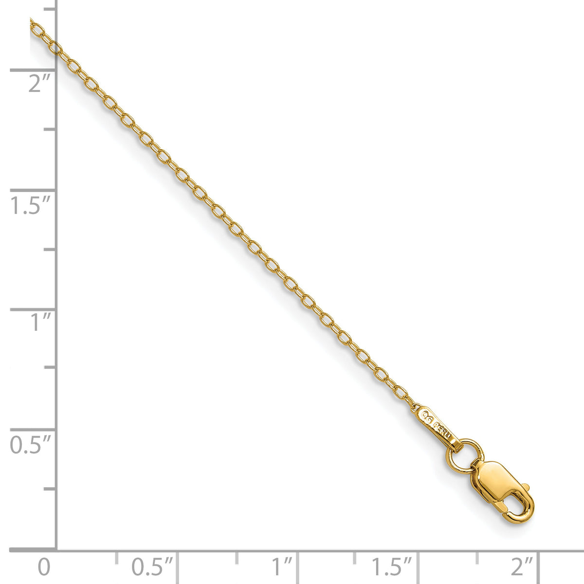 14k .8mm Forzantine Cable Chain-PEN337-10