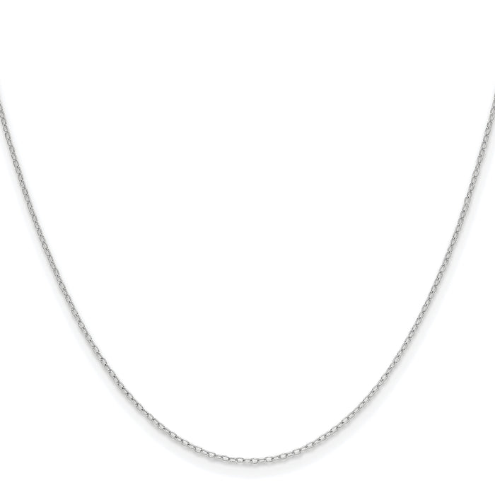 14k White Gold .8mm Forzantine Cable Chain-PEN337W-18