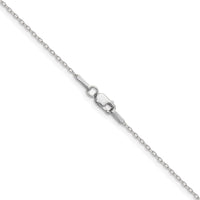 14k White Gold .8mm Forzantine Cable Chain-PEN337W-16