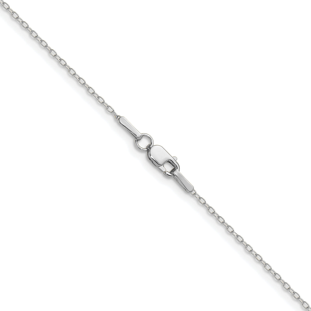 14k White Gold .8mm Forzantine Cable Chain-PEN337W-24