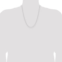 14k White Gold .8mm Forzantine Cable Chain-PEN337W-22