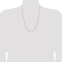 14k White Gold .8mm Forzantine Cable Chain-PEN337W-24
