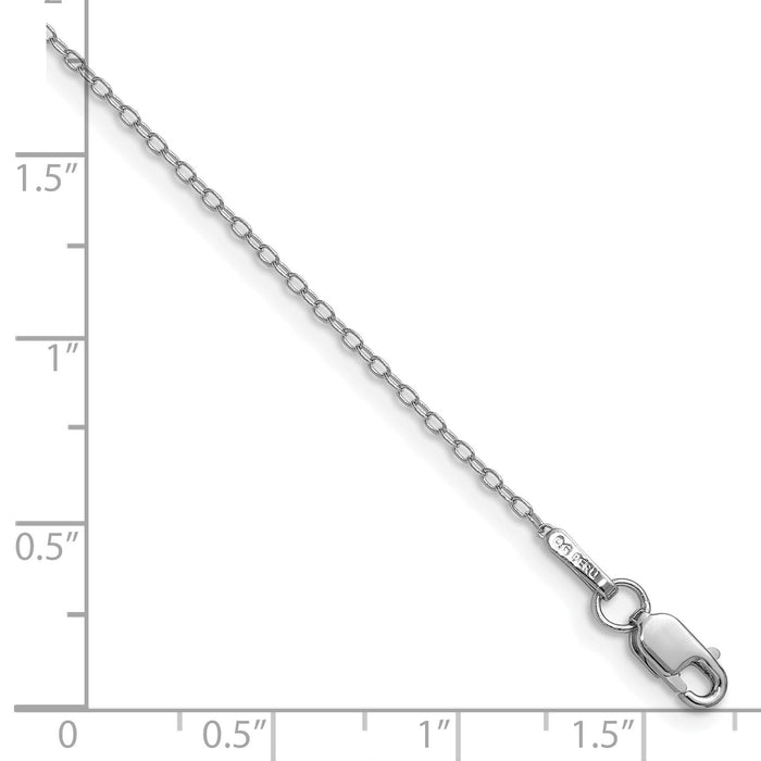 14k White Gold .8mm Forzantine Cable Chain-PEN337W-10