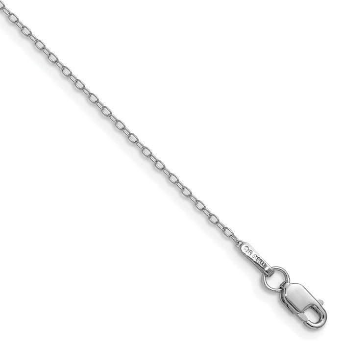 14k White Gold .8mm Forzantine Cable Chain-PEN337W-10