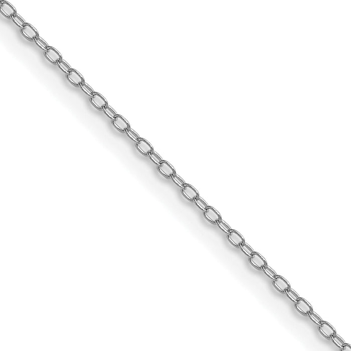 14k White Gold .8mm Forzantine Cable Chain-PEN337W-16