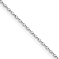 14k White Gold .8mm Forzantine Cable Chain-PEN337W-20