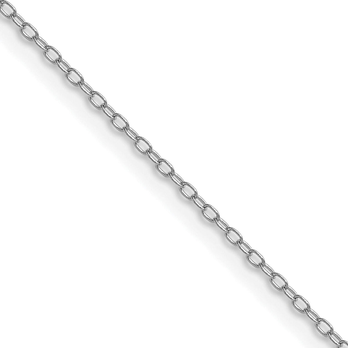 14k White Gold .8mm Forzantine Cable Chain-PEN337W-22