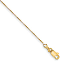 14k .8mm D/C Forzantine Cable Chain Anklet-PEN338-10