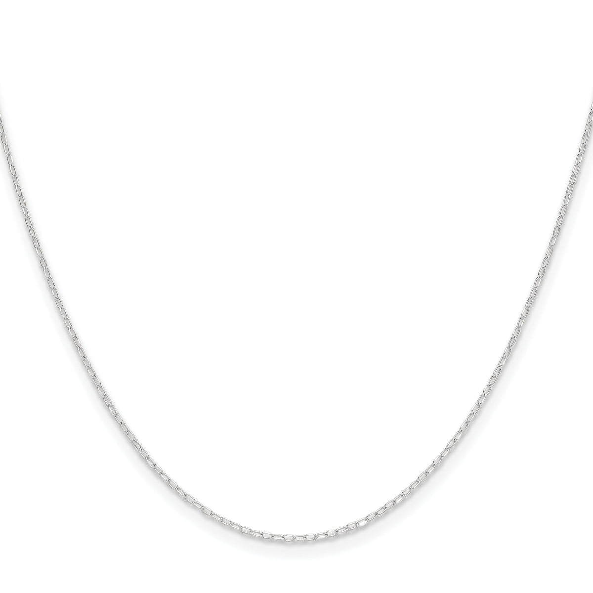 14k White Gold .8mm D/C Forzantine Cable Chain-PEN338W-24