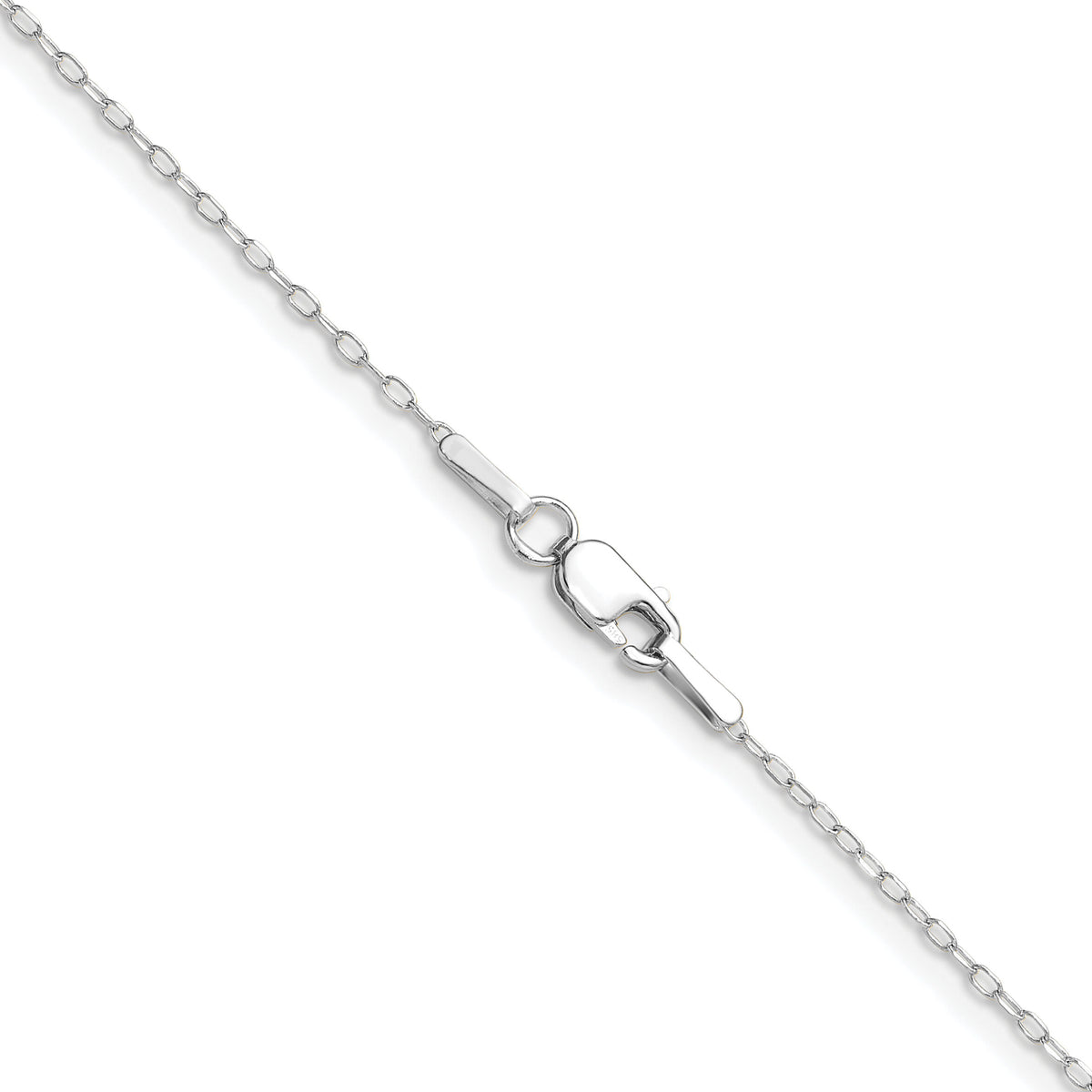 14k White Gold .8mm D/C Forzantine Cable Chain-PEN338W-20