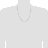 14k White Gold .8mm D/C Forzantine Cable Chain-PEN338W-22