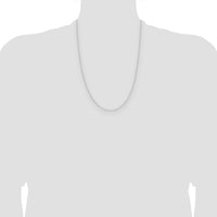 14k White Gold .8mm D/C Forzantine Cable Chain-PEN338W-24