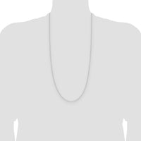 14k White Gold .8mm D/C Forzantine Cable Chain-PEN338W-30