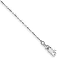 14k White Gold .8mm D/C Forzantine Cable Chain-PEN338W-10