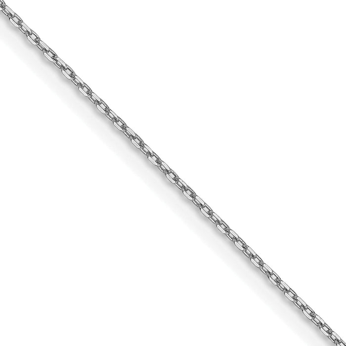 14k White Gold .8mm D/C Forzantine Cable Chain-PEN338W-22