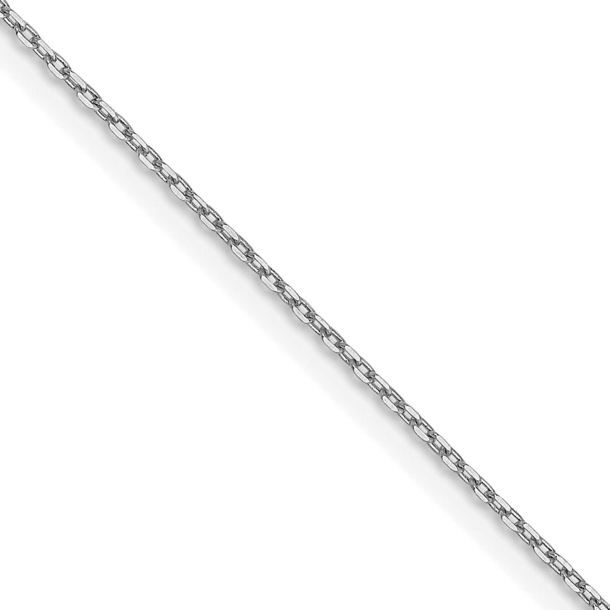 14k White Gold .8mm D/C Forzantine Cable Chain-PEN338W-30