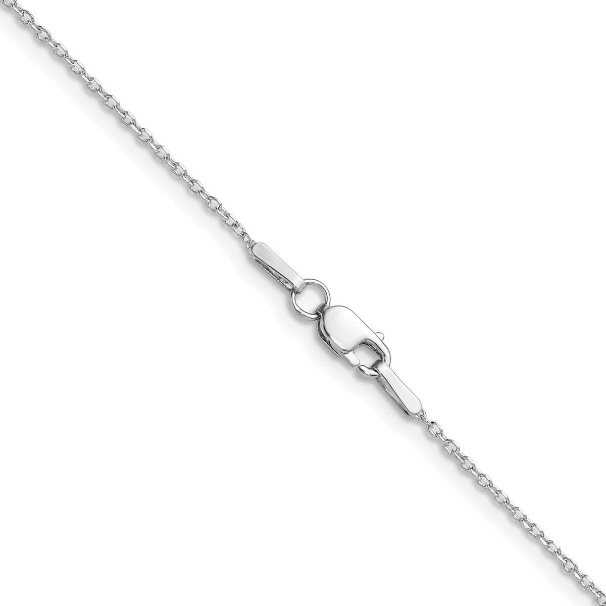 14k White Gold 1.0mm D/C Forzantine Cable Chain-PEN339W-22