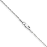 14k White Gold 1.0mm D/C Forzantine Cable Chain-PEN339W-22