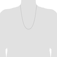 14k White Gold 1.0mm D/C Forzantine Cable Chain-PEN339W-24