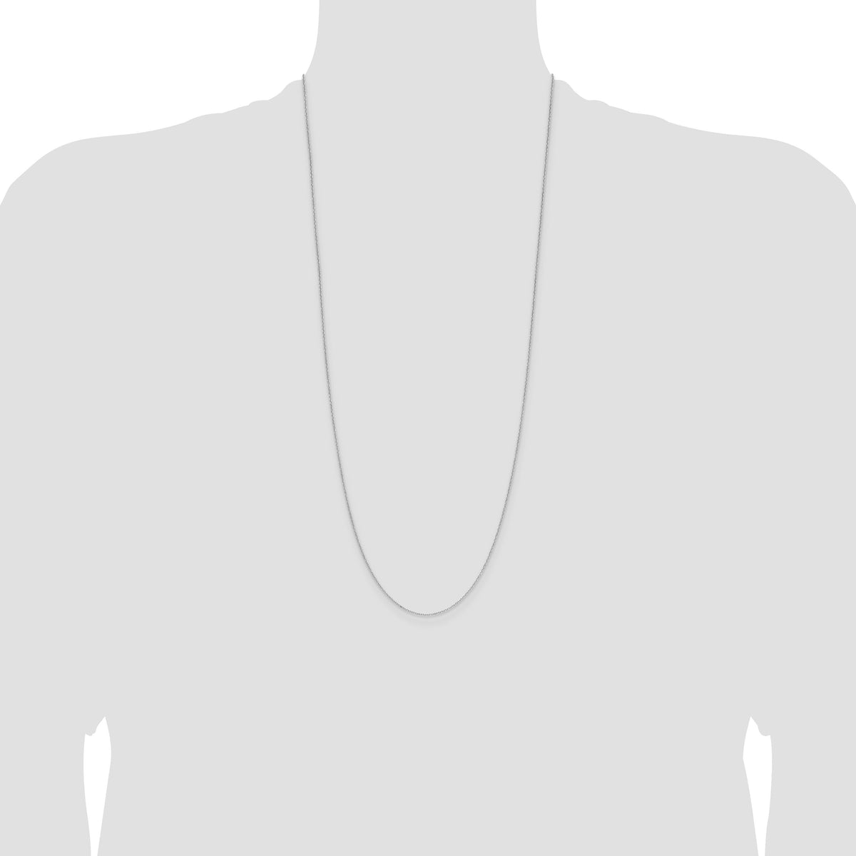 14k White Gold 1.0mm D/C Forzantine Cable Chain-PEN339W-30