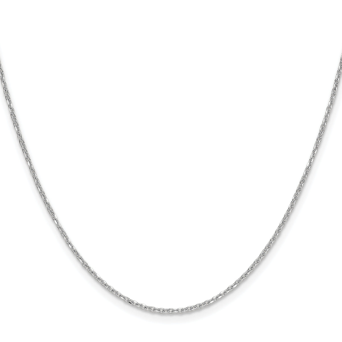 14k White Gold 1.4mm D/C Forzantine Cable Chain-PEN340W-18