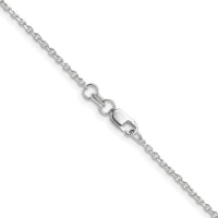 14k White Gold 1.4mm D/C Forzantine Cable Chain-PEN340W-22