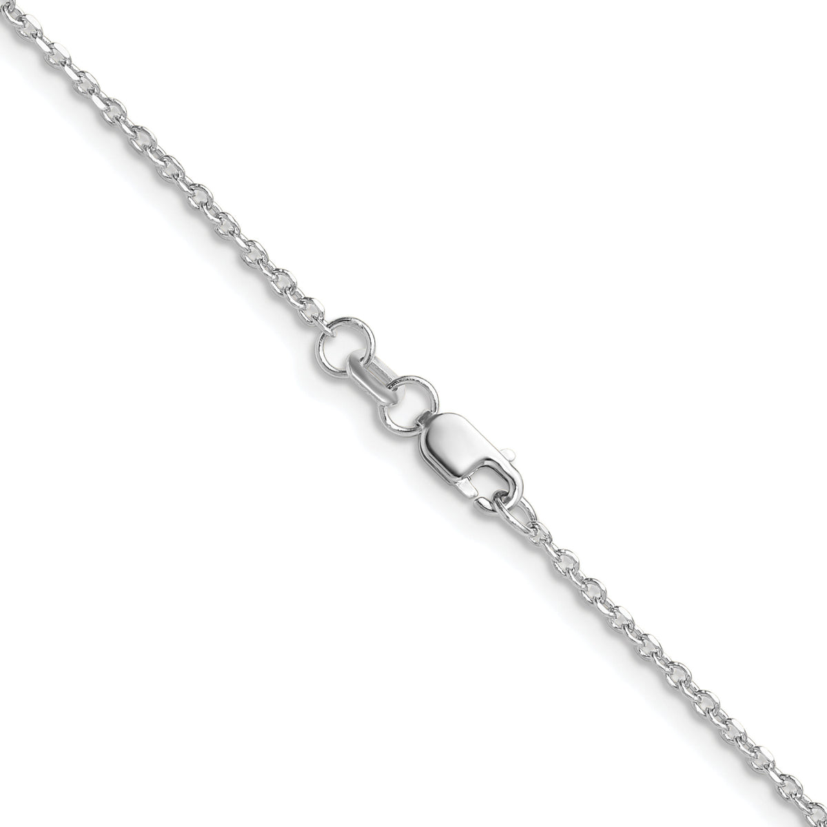 14k White Gold 1.4mm D/C Forzantine Cable Chain-PEN340W-20