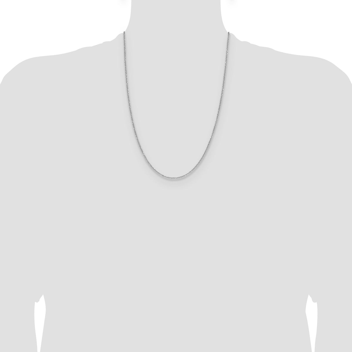 14k White Gold 1.4mm D/C Forzantine Cable Chain-PEN340W-24