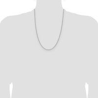 14k White Gold 1.4mm D/C Forzantine Cable Chain-PEN340W-24