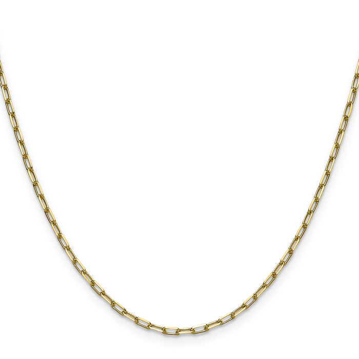 14k 2.1mm Solid Beveled Paperclip Chain-PEN342-20