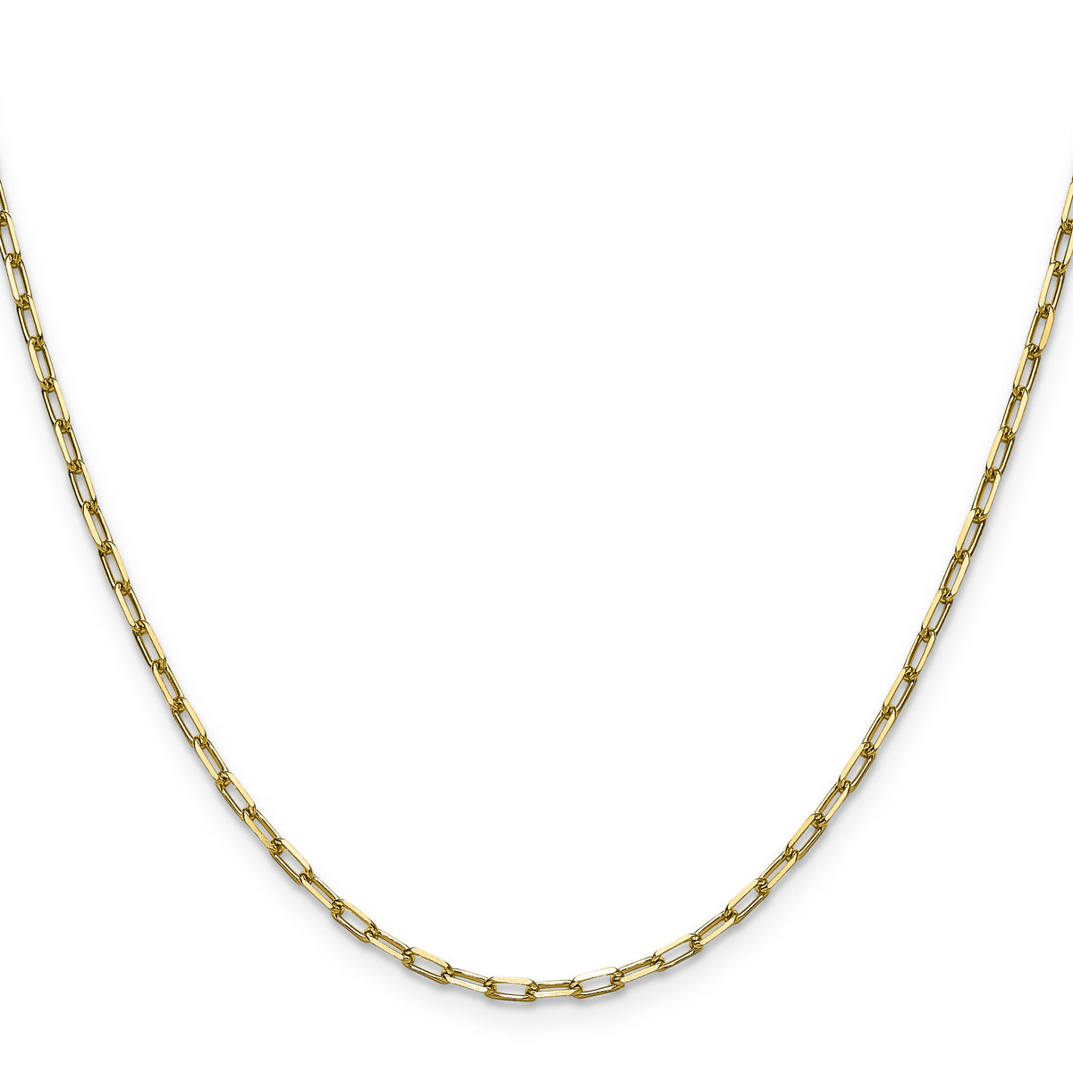 14k 2.1mm Solid Beveled Paperclip Chain-PEN342-22