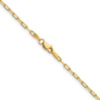 14k 2.1mm Solid Beveled Paperclip Chain-PEN342-22