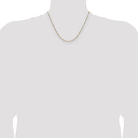 14k 2.1mm Solid Beveled Paperclip Chain-PEN342-18