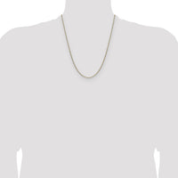 14k 2.1mm Solid Beveled Paperclip Chain-PEN342-22