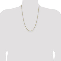 14k 2.1mm Solid Beveled Paperclip Chain-PEN342-24