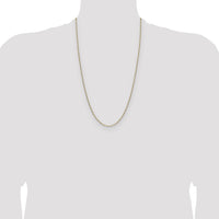 14k 2.1mm Solid Beveled Paperclip Chain-PEN342-26