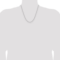 14k White Gold 2.1mm Solid Beveled Paperclip Chain-PEN342W-20