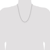 14k White Gold 2.1mm Solid Beveled Paperclip Chain-PEN342W-22
