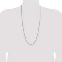 14k White Gold 2.1mm Solid Beveled Paperclip Chain-PEN342W-30