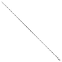 14k White Gold 2.1mm Solid Beveled Paperclip Chain-PEN342W-8