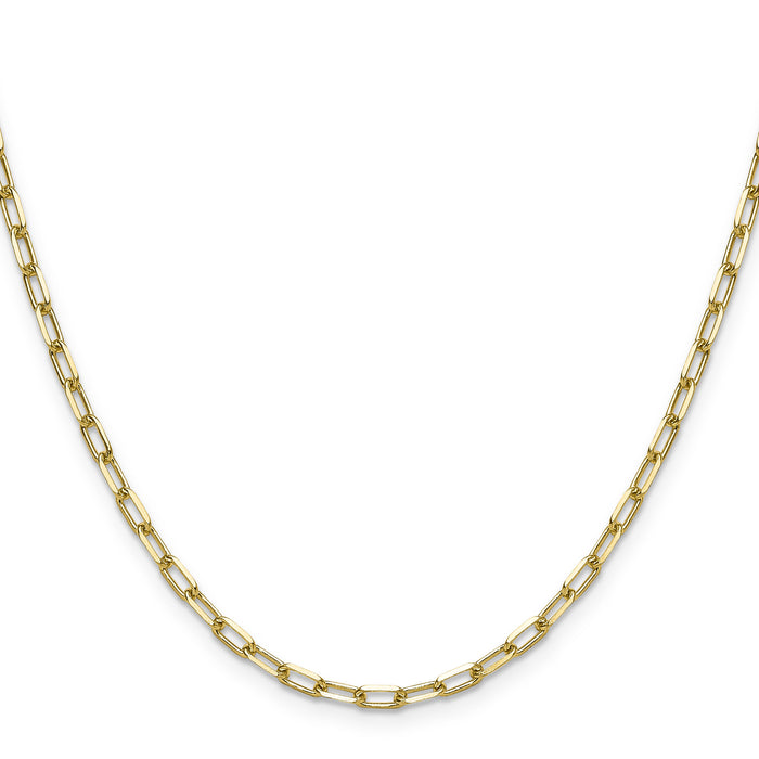 14k 3.0mm Solid Beveled Paperclip Chain-PEN343-26
